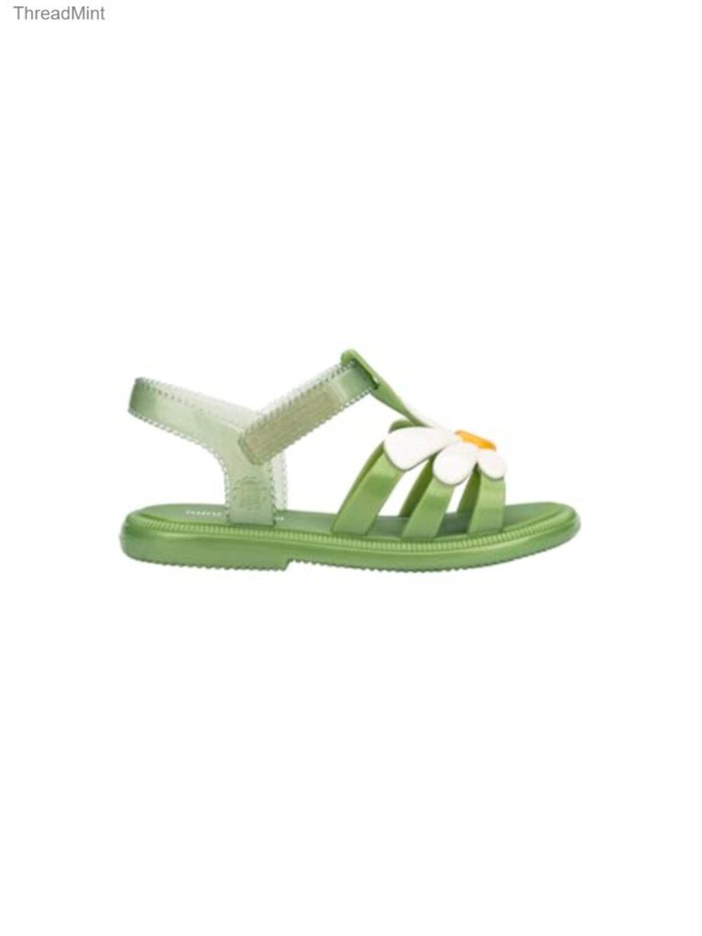 Jelly Sandals for Toddler Girls - Flower Design, Hook & Loop